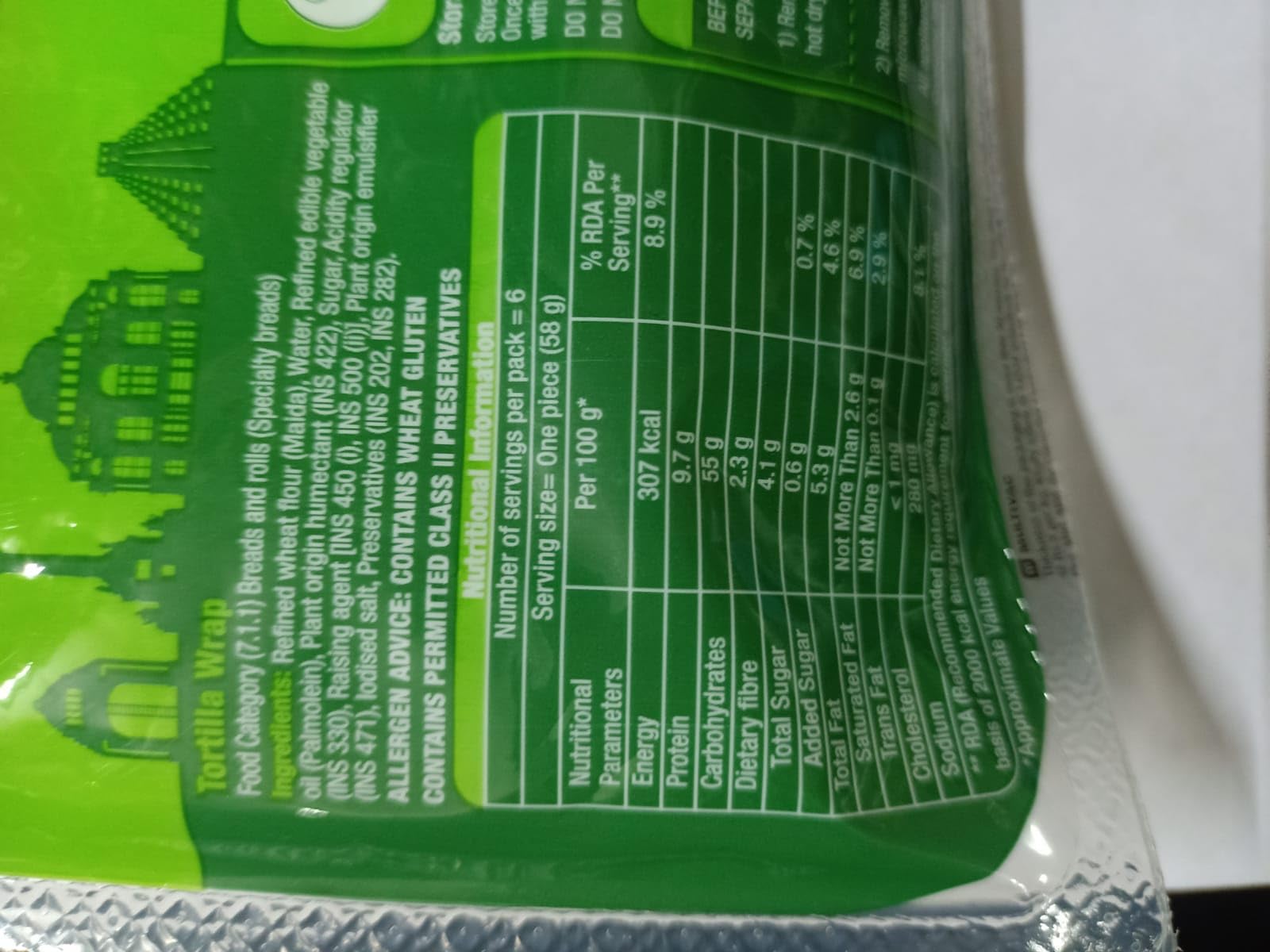 NOTTACIA Fresh2Go Tortilla Wrap 348Grams, Pack Of 1 — Amazon image 2