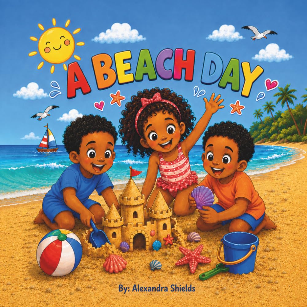 A Beach Day: An Adventure of Sunshine , Sandcastles, and Sibling Fun
