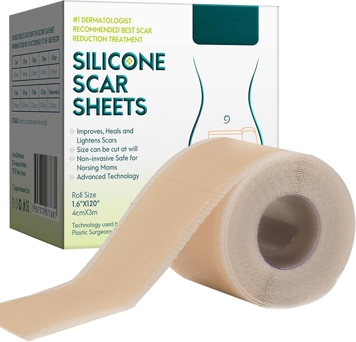 kafei Silicone Tape for Scars 3 Meters Silicone Scar Strips