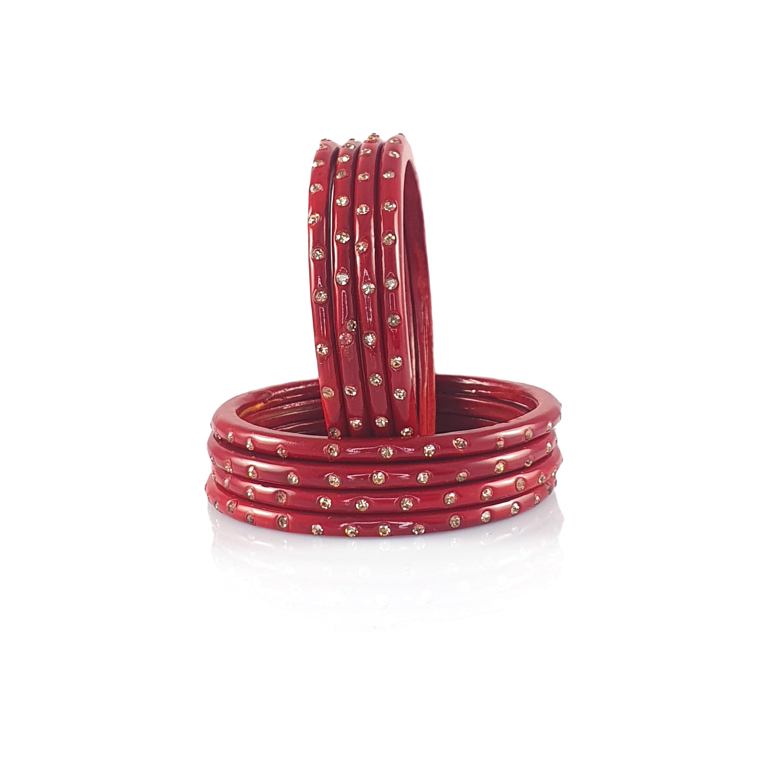 Lac Bangles For Women And Girls | Jaipuri Plain Chudi | Red Green Blue Maroon Pink Yellow | Set of 8 (Red, 2.4) (B0CR1LMM4R) Amazon Price History, Amazon Price Tracker