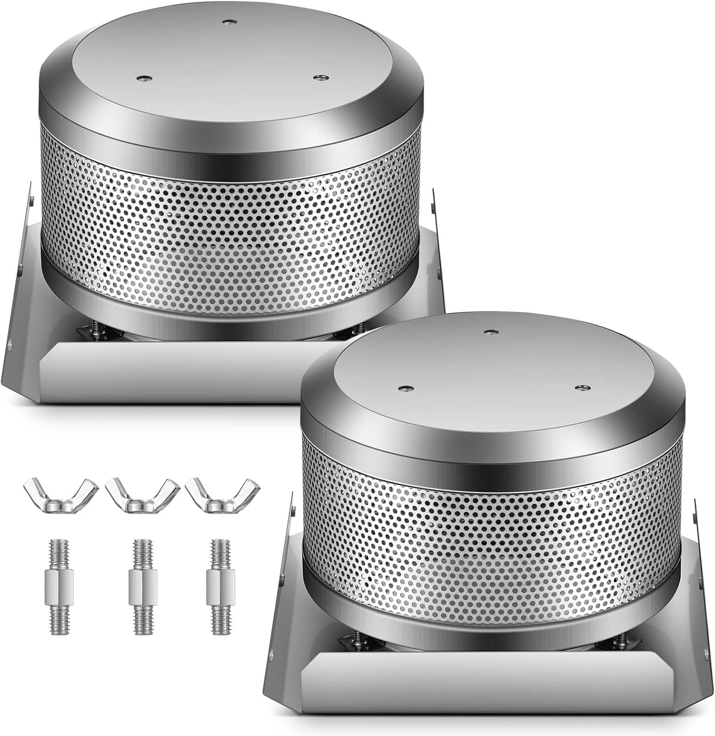 Zonon 2 Pcs Outdoor Patio Heater Replacement Parts Burning Net and Base 4-Sided Pyramid Patio Heater Replacement Parts Burner Emitter Screen Replacement for Most Square Glass Propane Heater