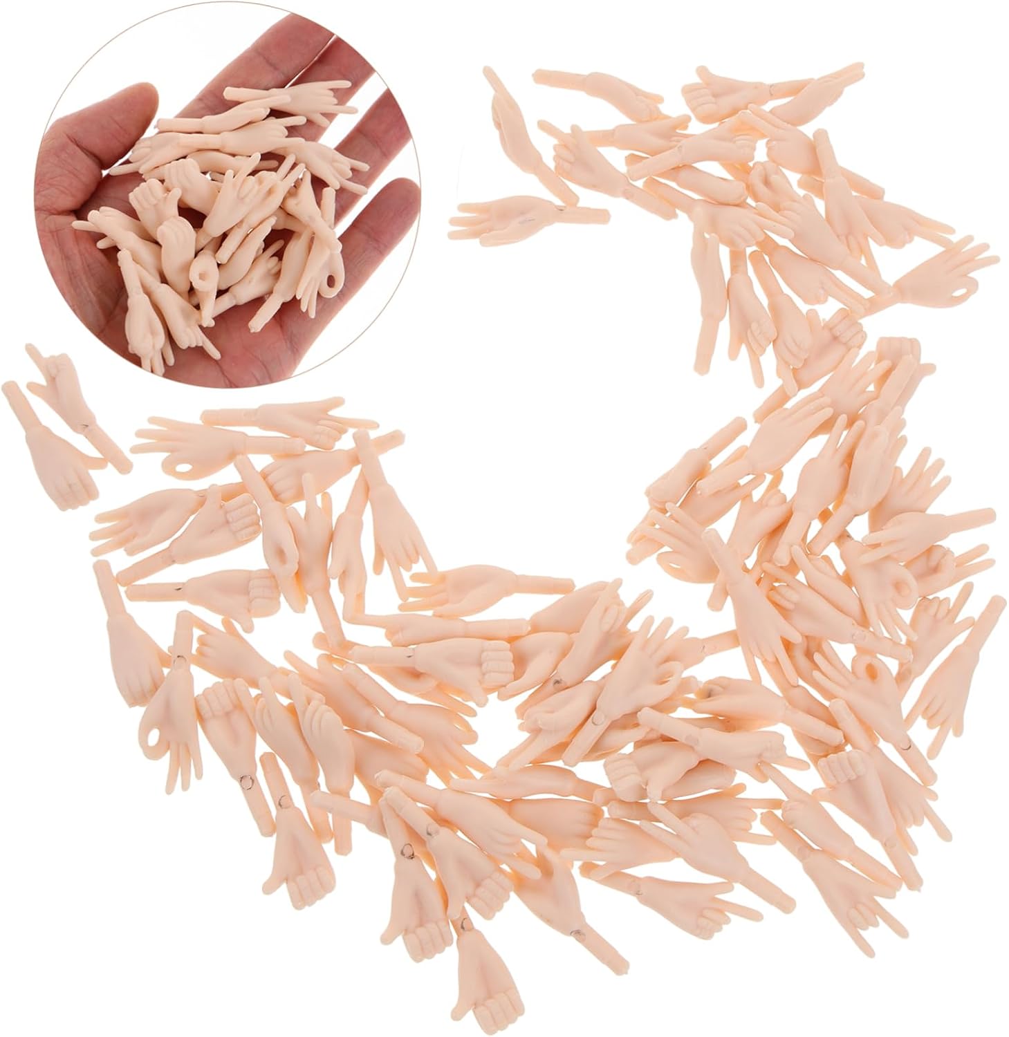 100pcs Doll Hand Parts Connectors for Doll Making Versatile for Miniature Easy to Use for Craft Projects for Daily Assembly
