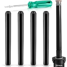 10" Popup Riser Extension Compatible with Rain Bird 1800 Series& Hunter Pro-Spray Sprinklers, Sprinkler Head Riser Extender with RotorTool, Garden Lawn Irrigation Spray Head 4 Set,Black