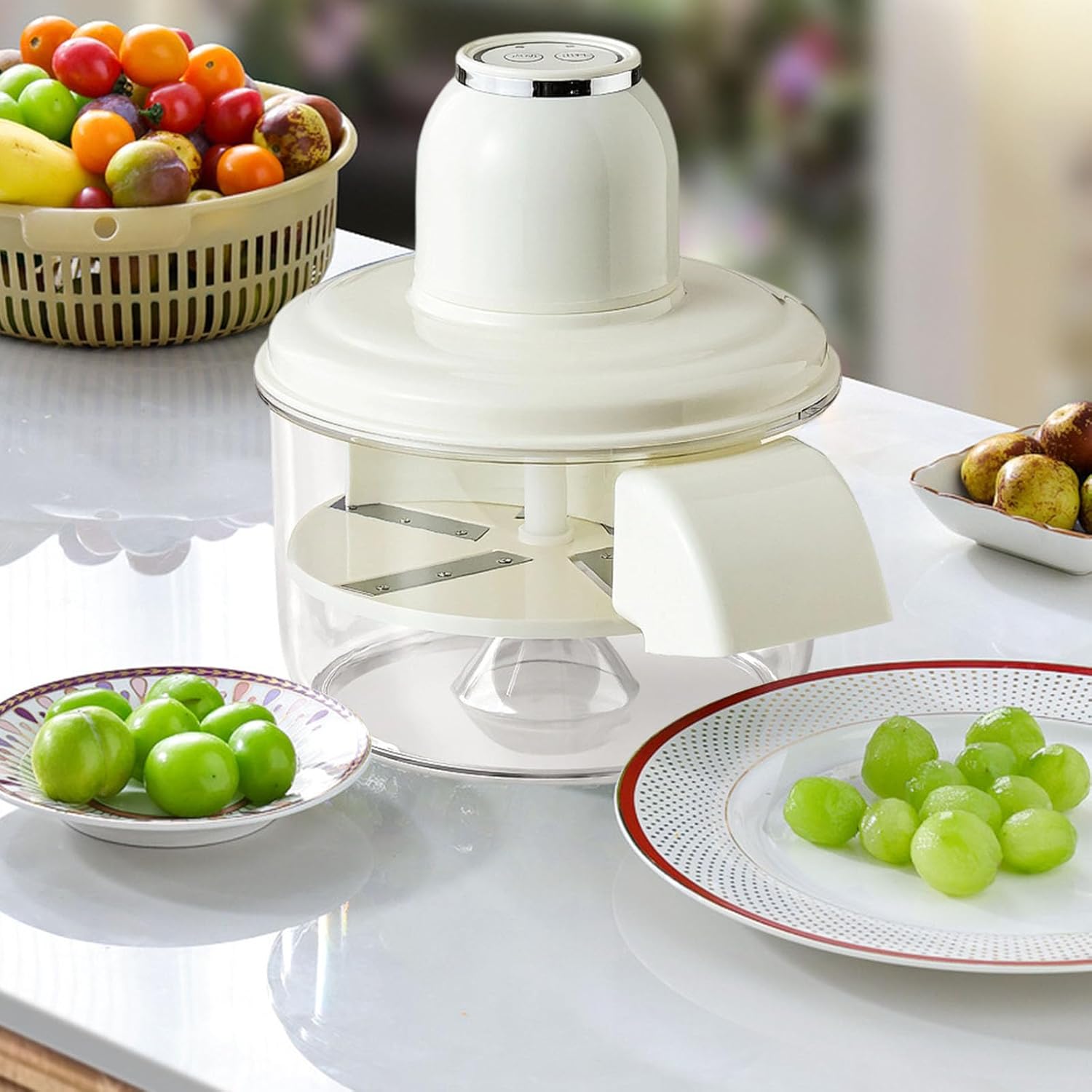 Commercial Home Use Automatic Fruit Peeler Tool Removes Grape Skin Easily ABS+PP Texture For Camping Parties Electric Grape Peeler