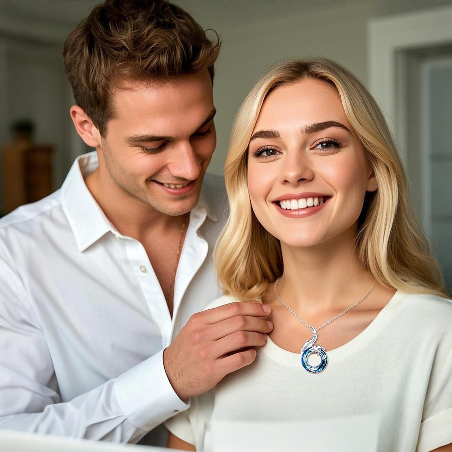 Dragon Necklace 925 Sterling Silver Dragon Pendant Necklace Animal Jewelry Gifts for Women Men - Image 5