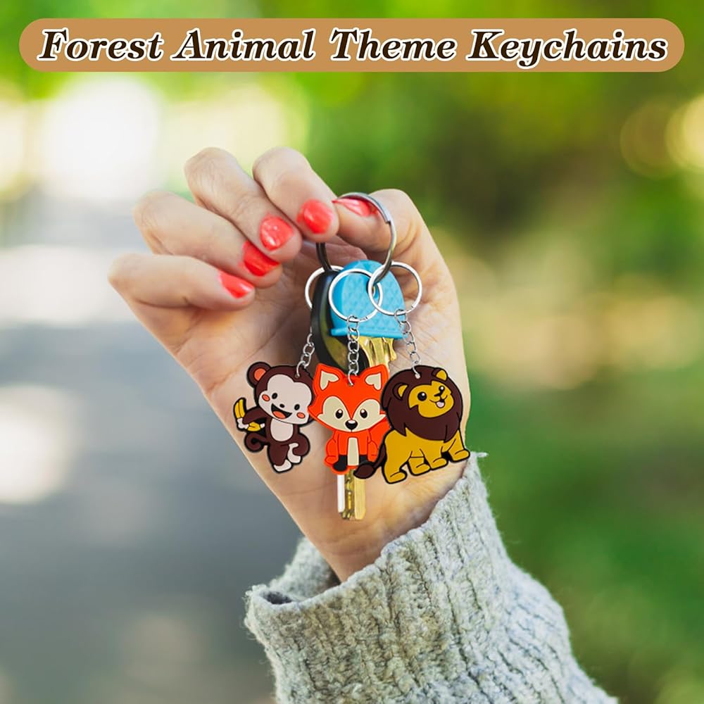 30 Portachiavi Animali In Silicone - Per Bambini, Con Sacchetto Regalo - Foto 2