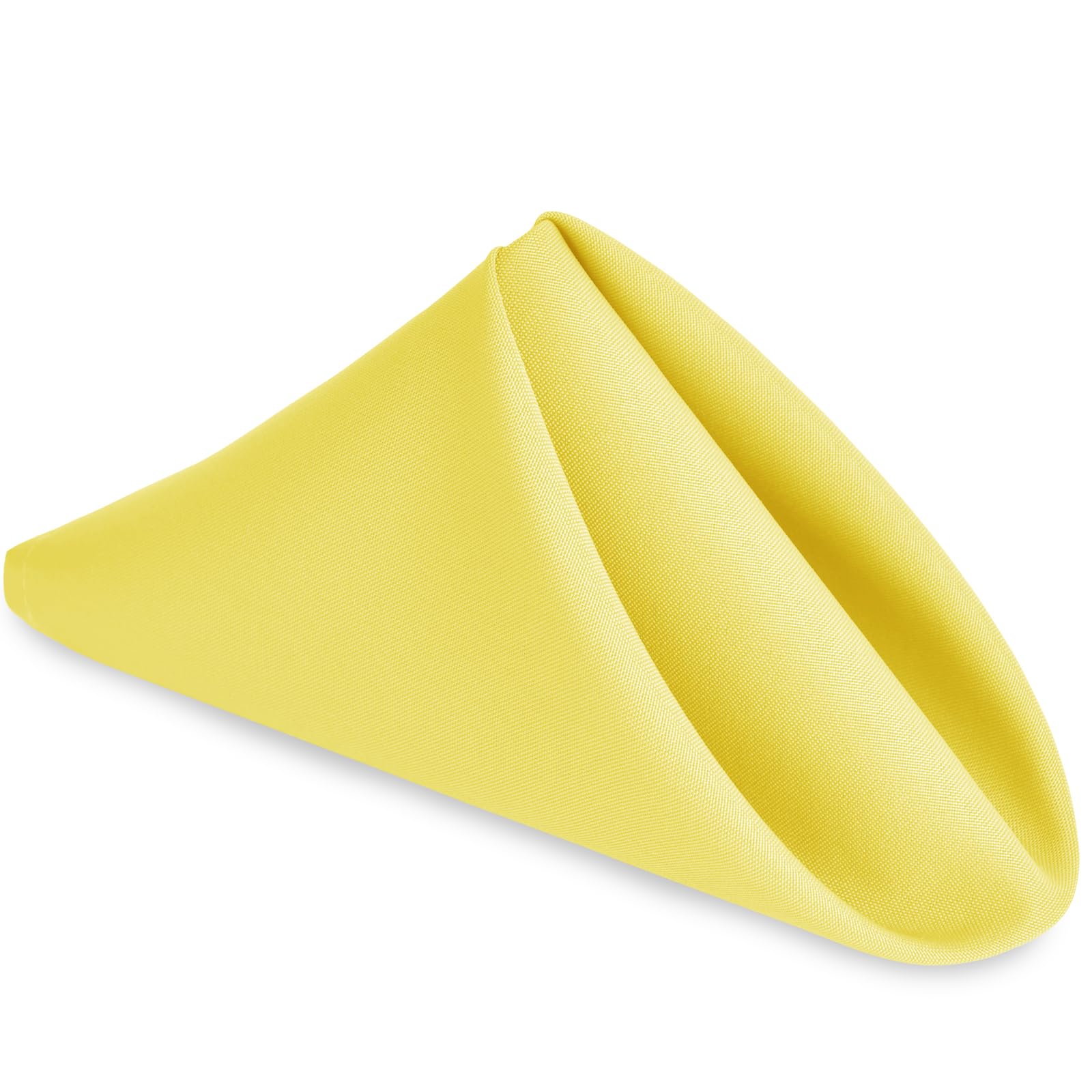 Serviettes de table lavables pour mariage et vacances lot de 6 serviettes en tissu jaune Hiasan