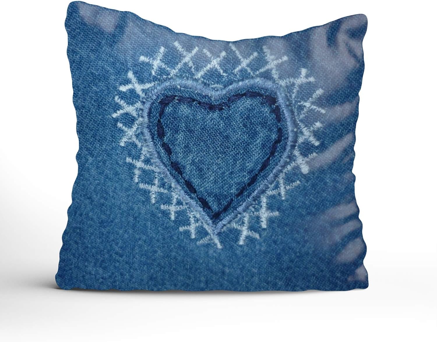Dorma Fabric Heart Throw Pillow Cover Sham Slipover Cotton
