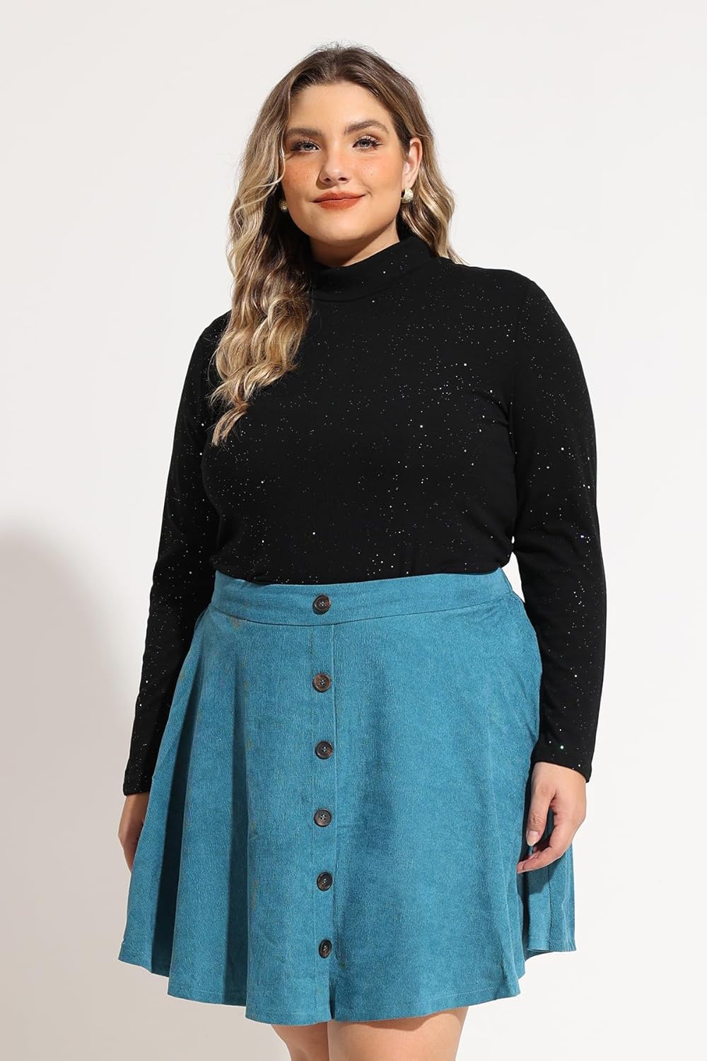 RITERA Womens Plus Size Tops Turtleneck Long Sleeve Mock Neck Shirts Fall Winter Tunics Base Layer XL-6XL - Image 2