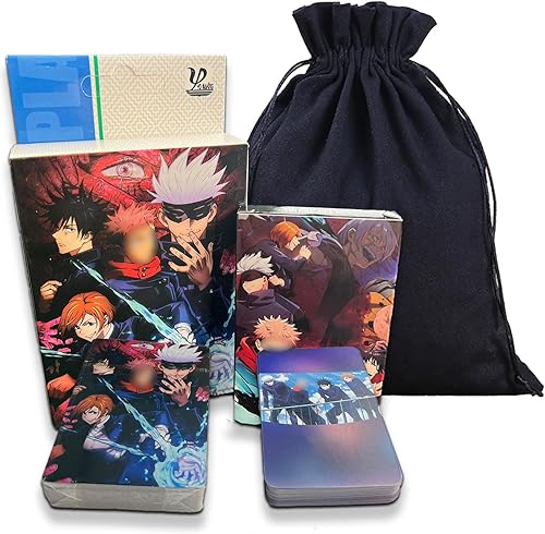 Juego de cartas de juego inspirado en el anime con impresionantes imágenes de múltiples series populares, incluye tarjetas coleccionables de