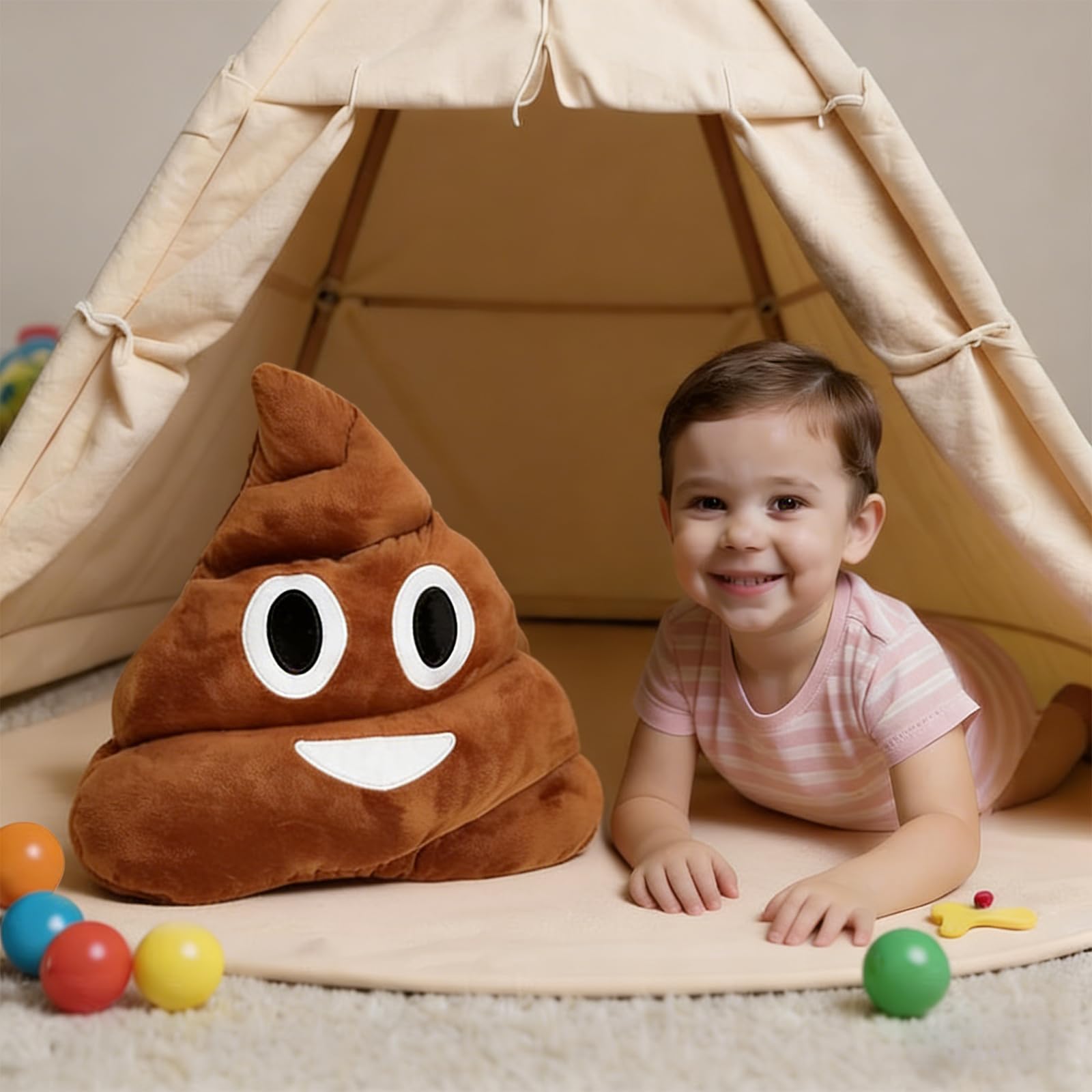 35cm Cacca Cuscino Peluche, Cuscino Peluche Poop, Adorabile Peluche Cacca, Cuscino delle Emozioni, Pupazzo Creativo, Cuscino Decorativo Divertente, Regali per Amici e Bambini
