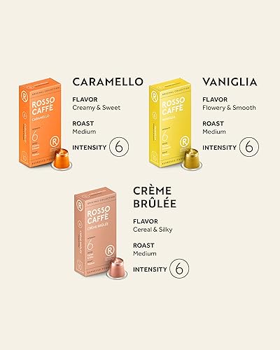 Vista 2 de Rosso Cápsulas de café para máquina Nespresso Original – 120 cápsulas de espresso gourmet, compatibles con máquinas de línea original Nespresso
