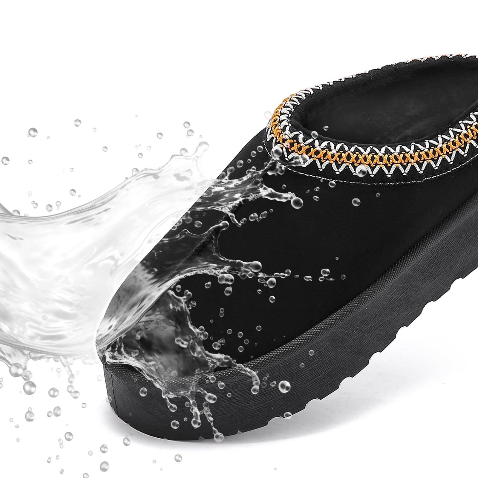 Jifenkla Stivali Da Neve Donna, Invernali con Plateau Peluche, Scarpe Stivaletti per Esterni Pantofole, Leggeri e Antiscivolo Breve Doposci Boots