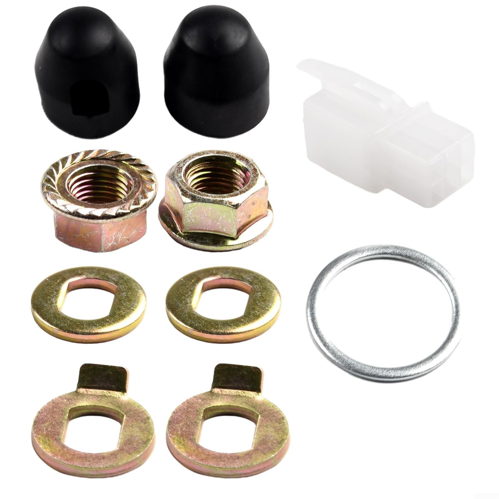 E-Bike Hub Motor Axle Hardware Kit, For M14 Motor Nut Kit, Electric Bike Axle Parts, Compatible with 500W 5000W Electric Bike Motors