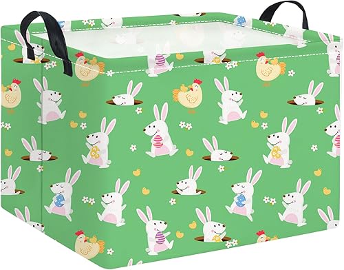 Miniatura 29 de HIYAGON - Cesta de Animales del Bosque Rectangular, Cesta de Almacenamiento para Bebé, Caja Organizadora de Almacenamiento, Caja de Decoración para