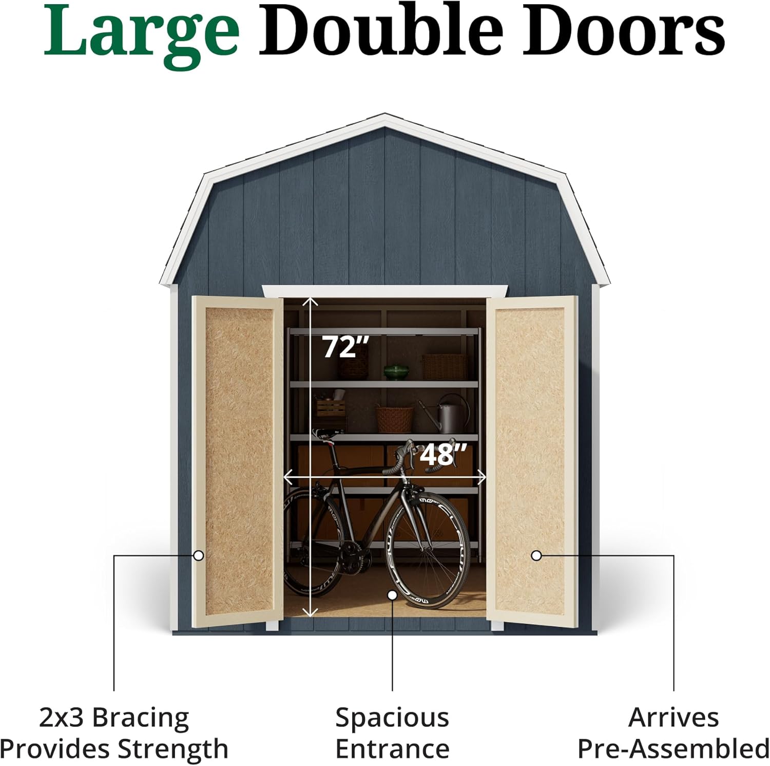 Little Cottage Co. 8x10 Value Gambrel Barn with 6 ft. Sidewalls, Outdoor Wood Storage Shed Do-It-Yourself Precut Kit