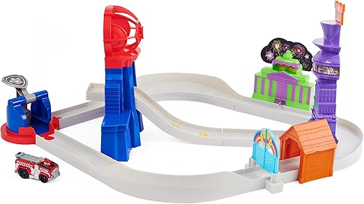 PAW Patrol, True Metal Total City Rescue Movie Track Set with Exclusive Marshall Vehicle, 1:55 Scale, Kids Toys for Ages 3 and up