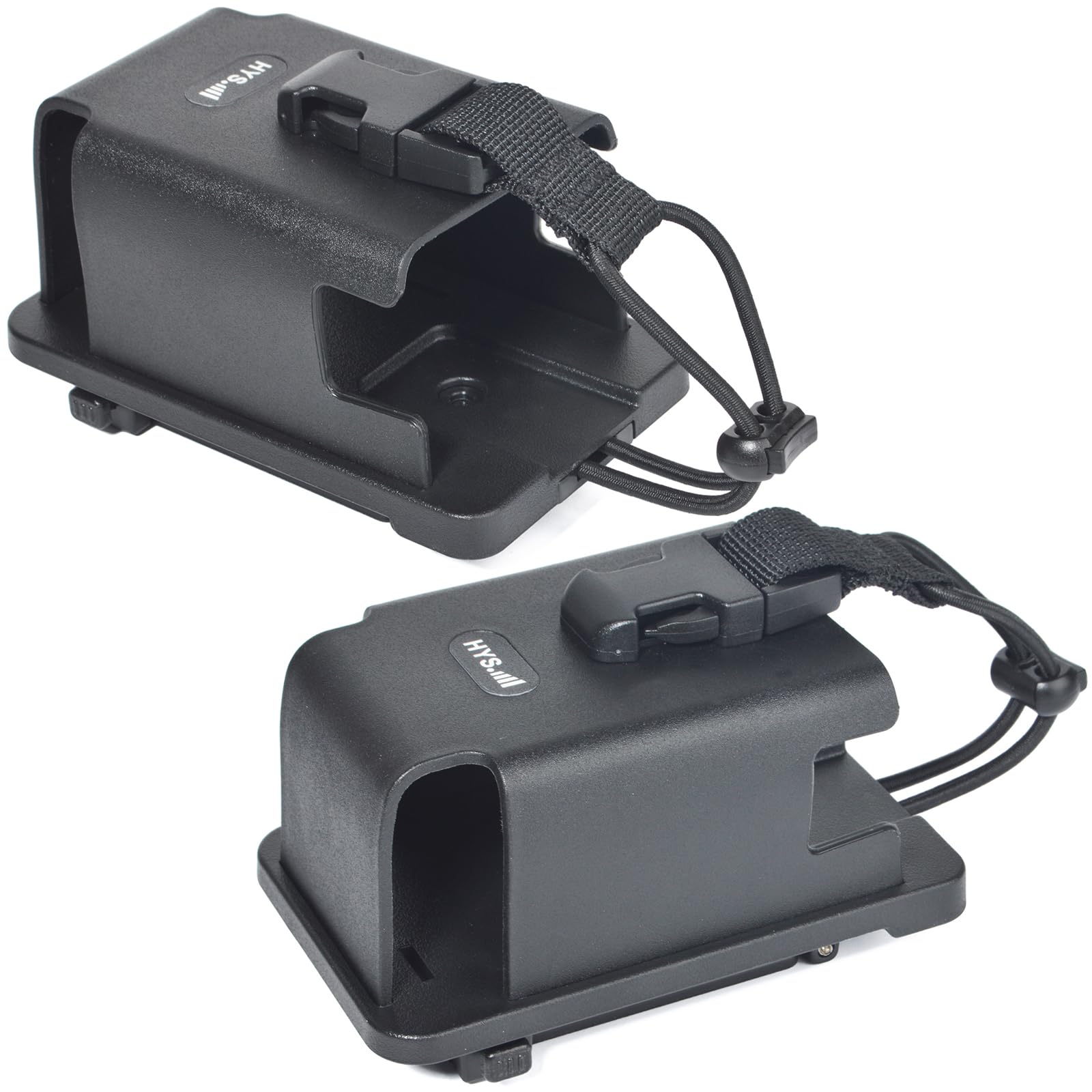 HYS Custodia per walkie talkie in pelle TPU, compatibile con Motorola Hytera Kenwood Baofeng QuanshengBelt Holster,ABS Molle System Clip