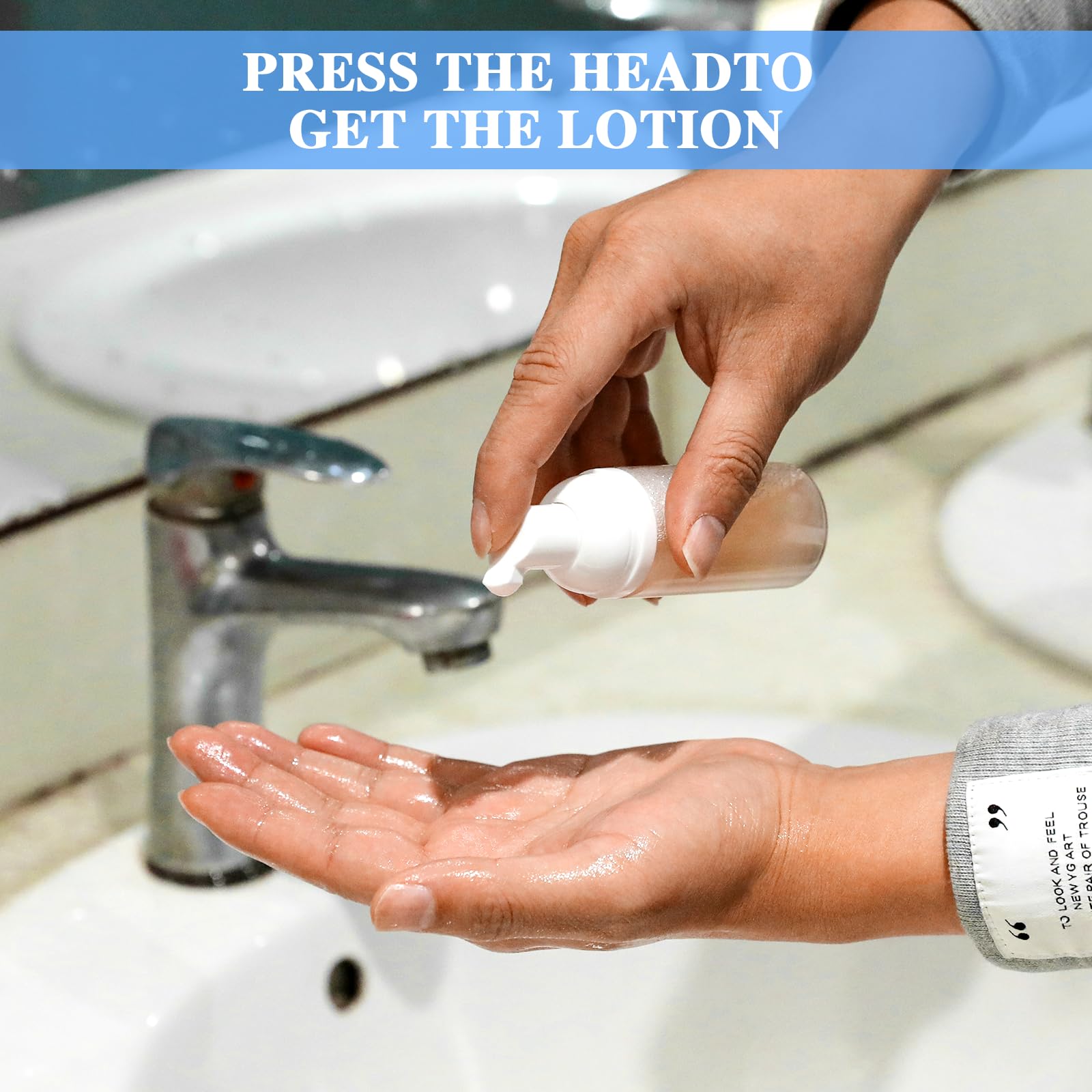 2 Pack Foam Pump Bottle Travel Small Size Mousse Foam Soap Dispenser Mini Empty Clear Plastic Foaming Soap Dispenser Refillable Pump Containers for Face Wash Lash Shampoo Skin Care 50 ml/1.7 oz - Image 2