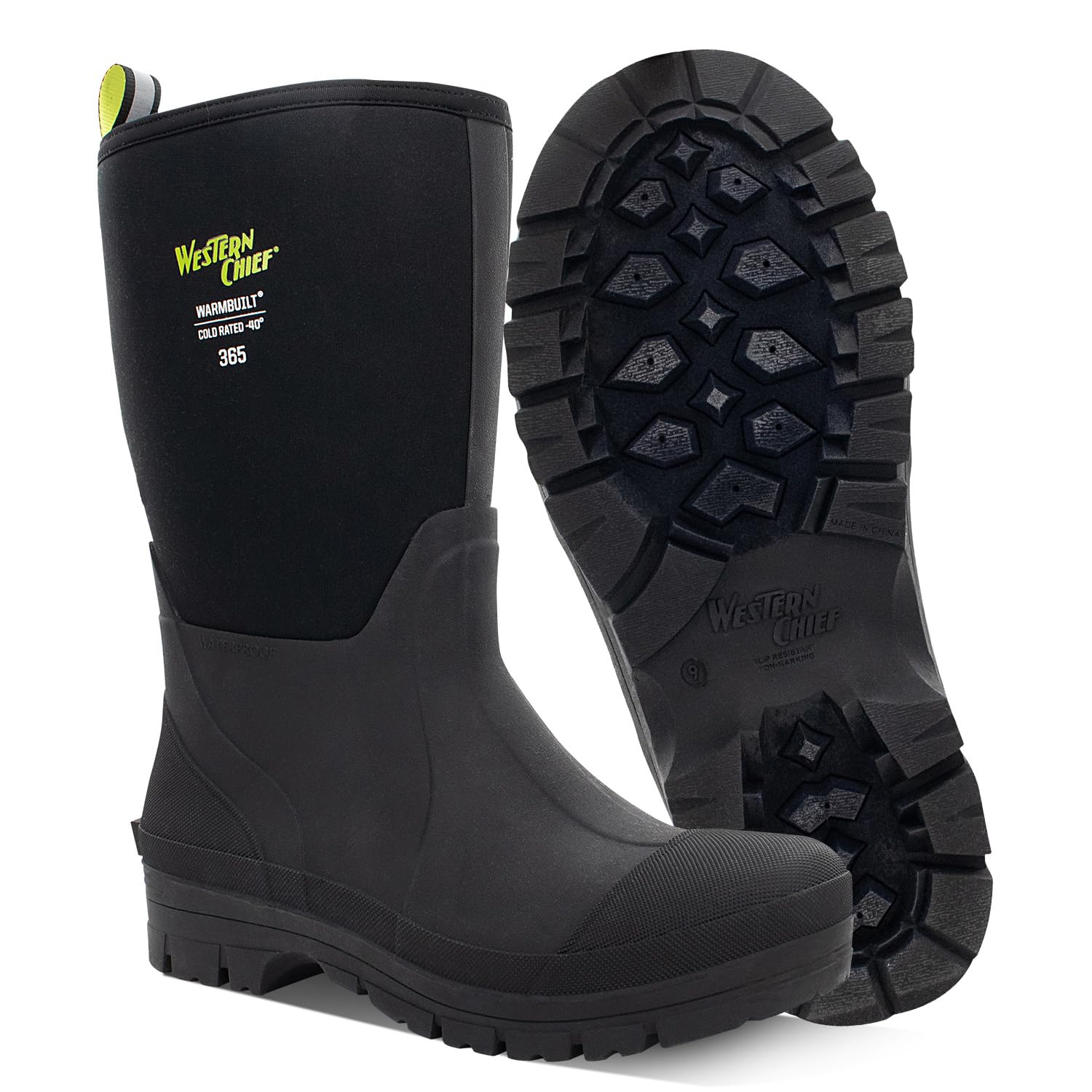 Western Chief Womens 365 Neoprene Rain Boots for Women - 100 Waterproof Rubber Boots for Women with Anti-Slip