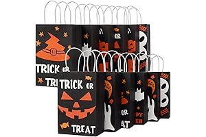 LOKIPA Halloween Treat Bags with Handles: Festive Storage for Your Spooky Delights
