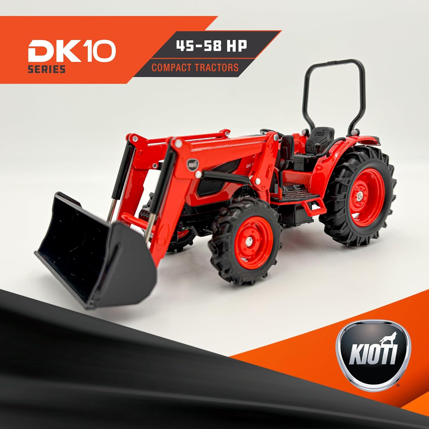 KIOTI DK10 SERIES DIECAST METAL TRACTOR TOY - GZA-0009-AC