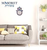 Vista 3 de Epoxy Hamsa English Home Blessing 7.5" - Buena suerte Hamsa Hand Wall Hanging Decoración, amuleto de protección contra el mal de ojo