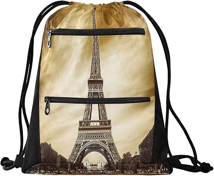 Amazon.com: Mochila ligera con cordón para el gimnasio, mochila para la  escuela, viajes, compras, deportes, Torre Eifel en París 6, 13.8 X 18.5  inch/35cm X 47cm : Ropa, Zapatos y Joyería