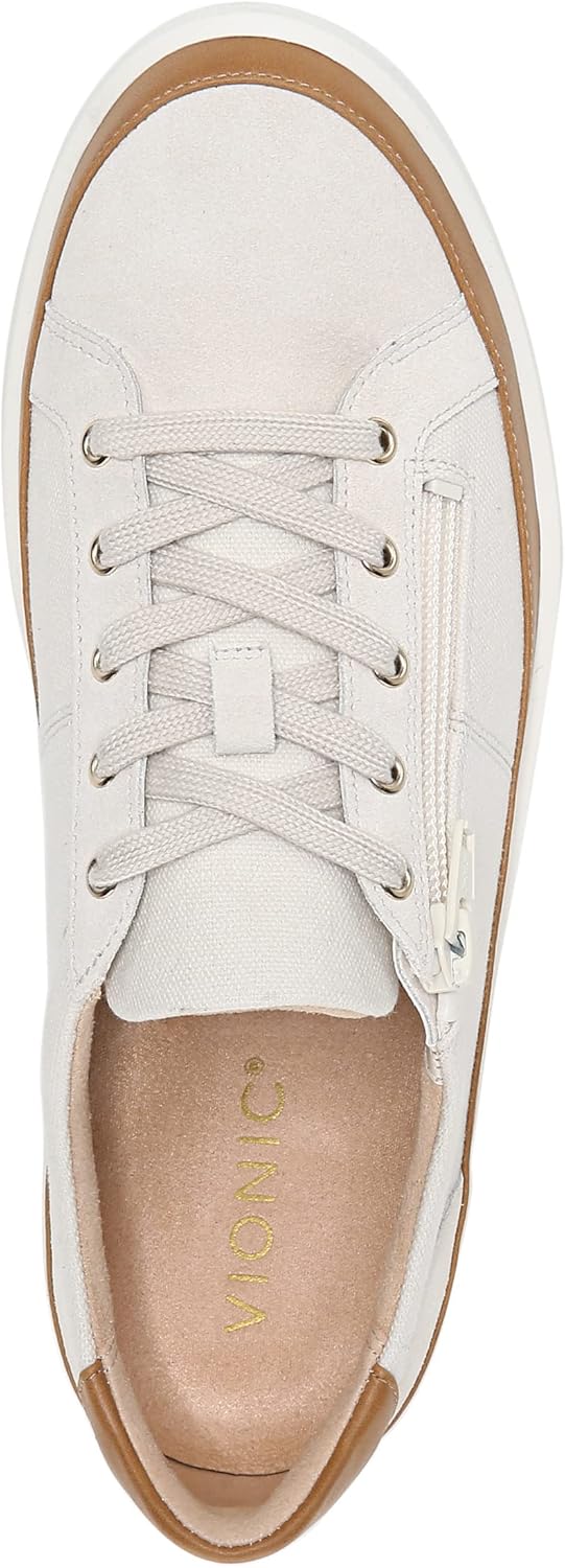 Vionic Women's Essence Mayra Suede Fashion Sneaker- Supportive Casual Shoes That Includes a Built-in Arch Support Orthotic Footbed That Corrects Pronation and Helps Heel Pain, Sizes 5-12