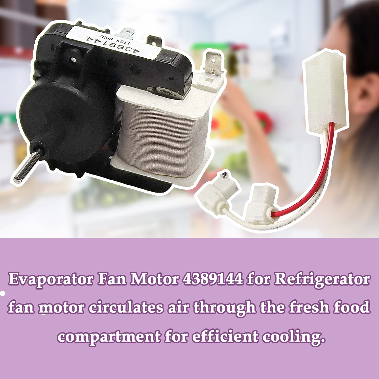 Fetechmate 4389144 Refrigerator Replacement Motor Compatiable with Whirlpool Freezer Replaces 2149299 2162404 2188303 4389144VP W10131845 W10312647 : Appliances