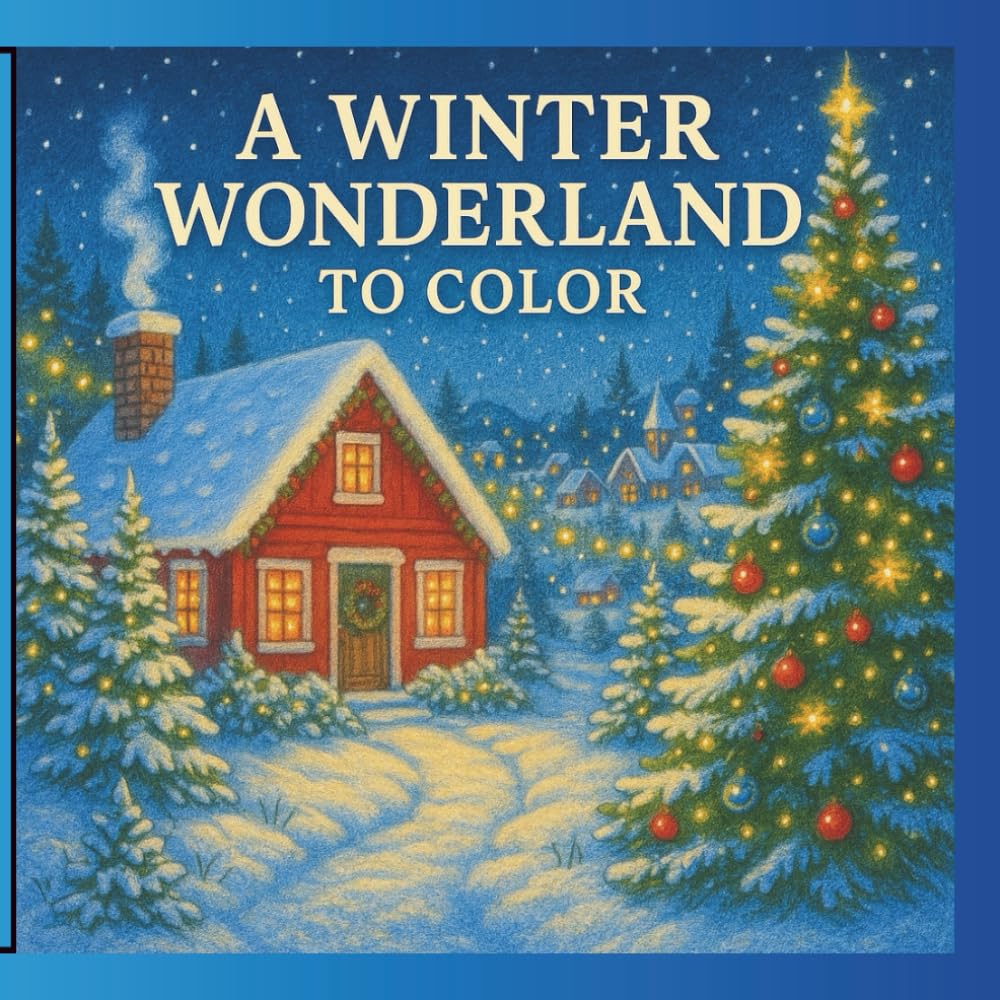 A Winter Wonderland to Color: A Holiday Coloring Book for Adults