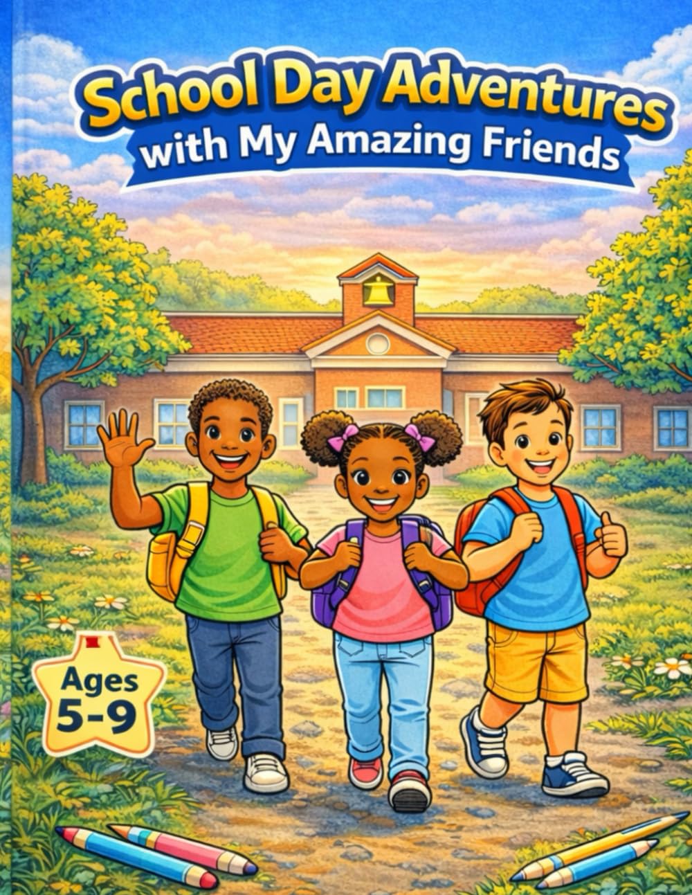 School Day Adventures with My Amazing Friends: A Fun and Positive Coloring Book Celebrating School, Friendship, and Creativity
