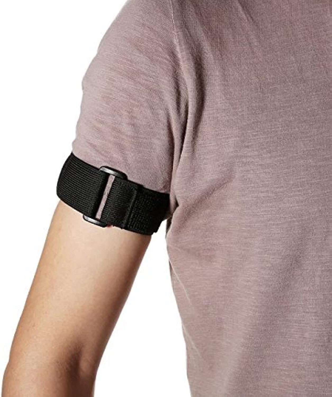 Universal Elastic Adjustable Sport Armband Strap for All Models of iPod with Silicone or MP3 or Leather Case and Multifunctional Outdoor Arm Bag with Armband Slots (1-Pack, Black)