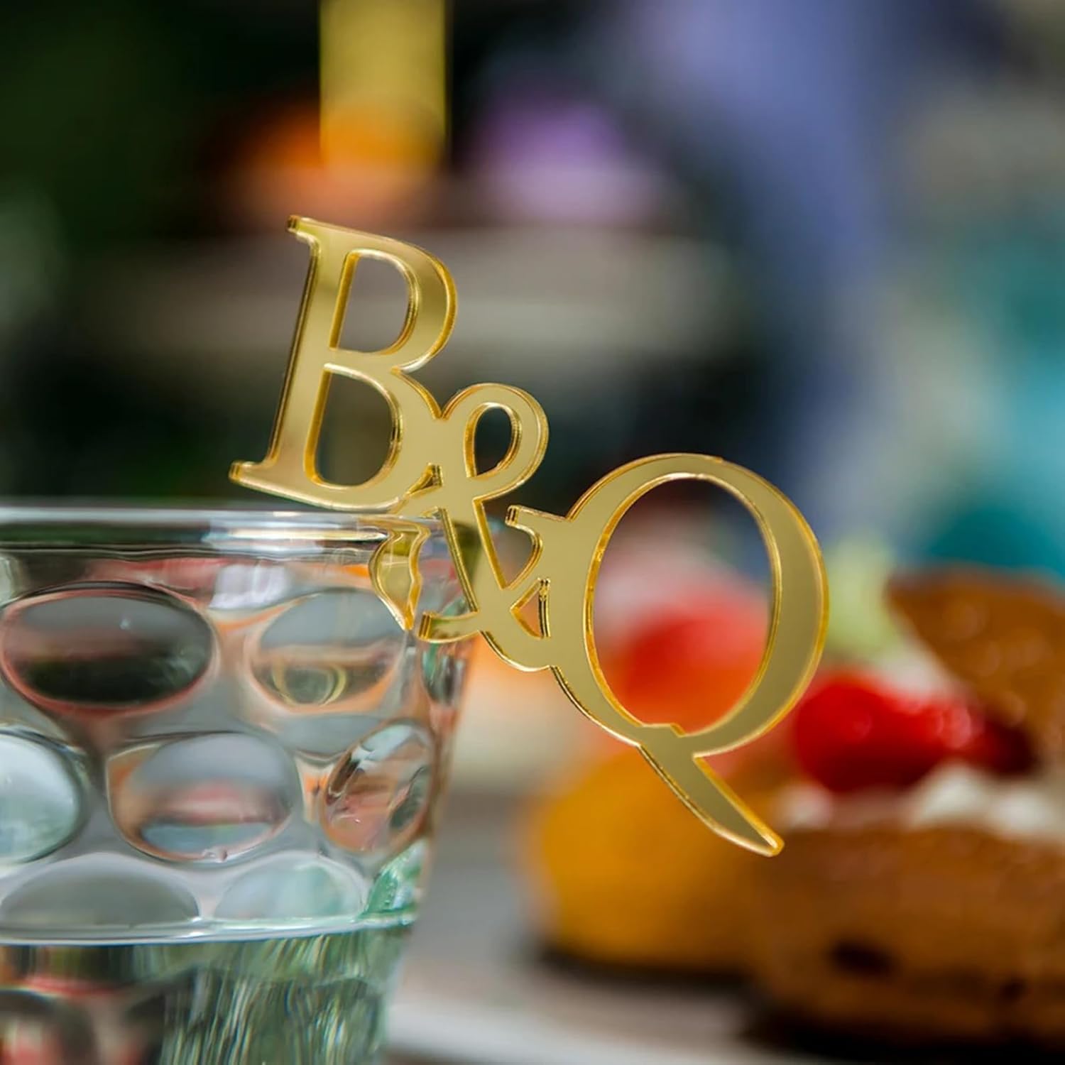 Personalized Acrylic Logo Initial Wedding Tag Drink Glass Pendant Cocktail Champagne Trinkets (100Pcs)