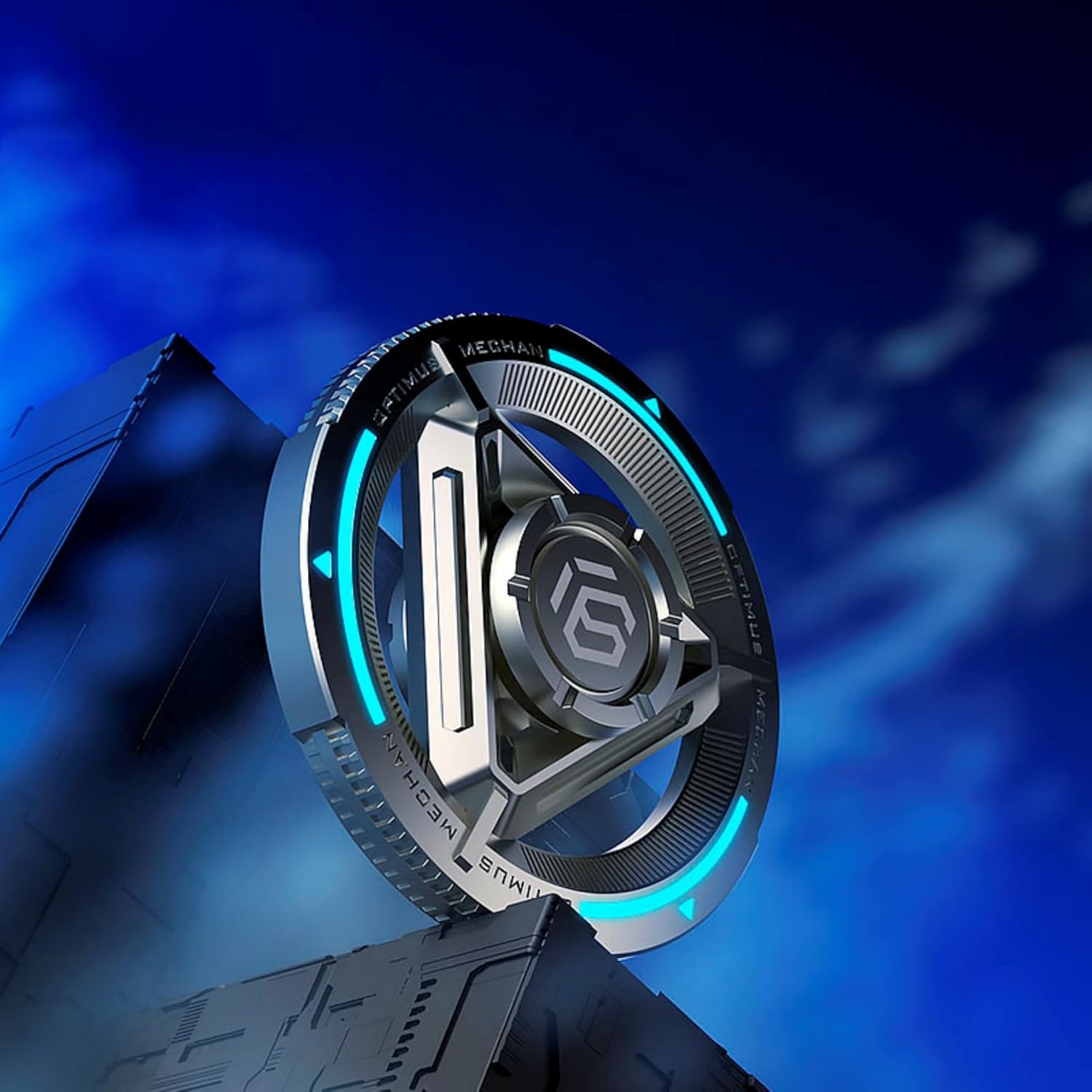 Metal Fidget Spinner for Kids and Adults, High Speed and Silence Colorful Glowing, Cool Fidget Spinner, Anti-Anxiety and Stress Release (Blue)