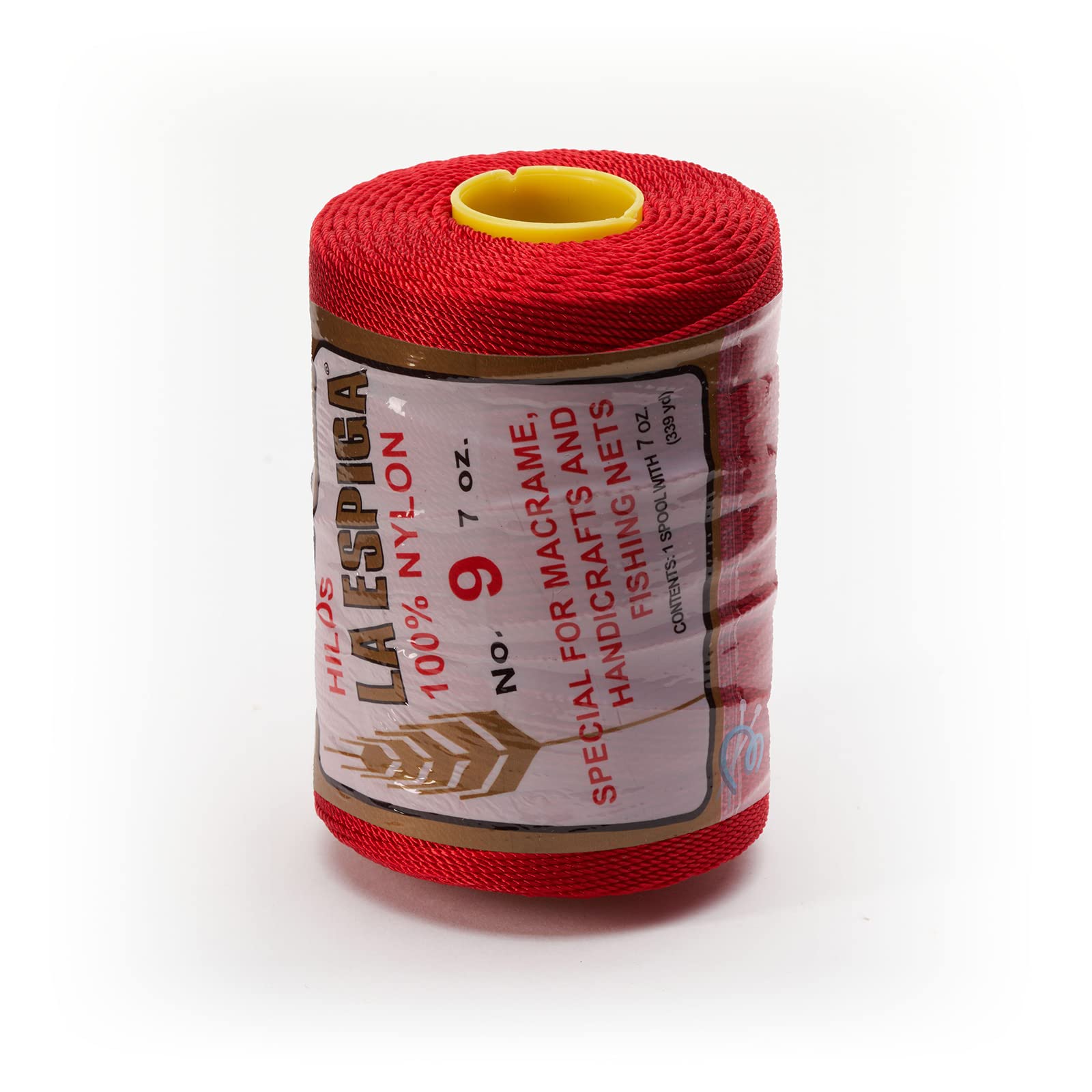 Espiga No. 9-100% Nylon Omega String Cord for Knitting and Crochet - 06 Red