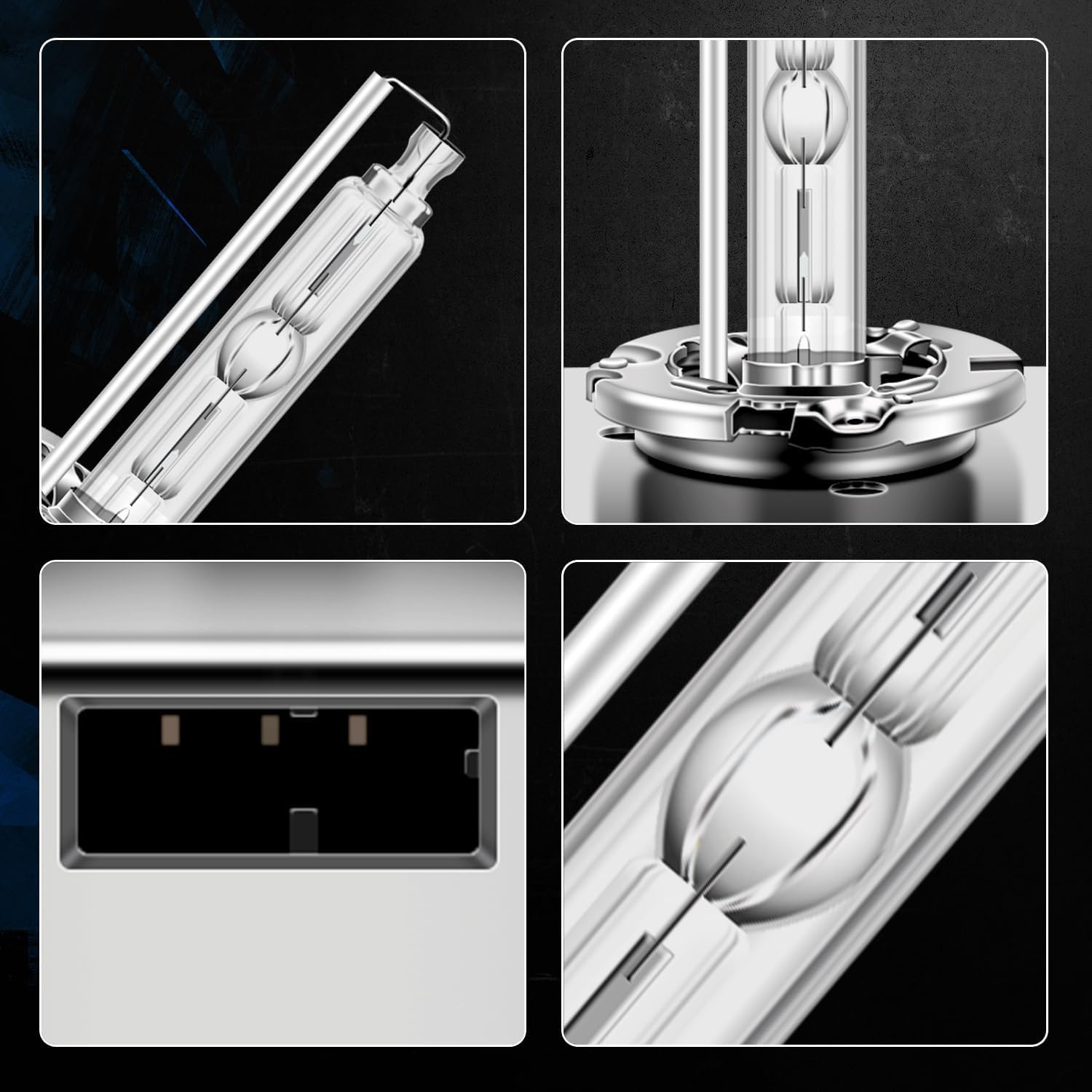 D5S Xenon Brenner 35W 6000K Weißlicht HID Scheinwerferbirnen D5S Scheinwerferlampe Metallstents Base Auto Scheinwerfer Birne Autolampe, 2 Stücke