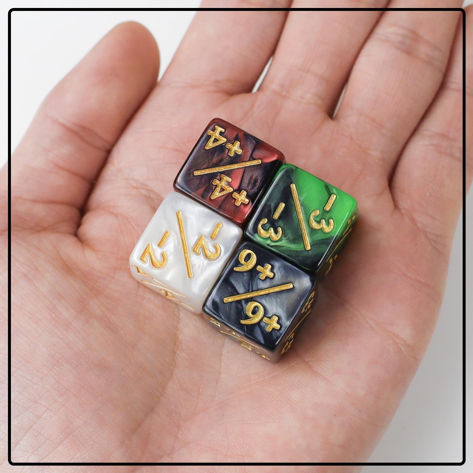 Pezzi Contatori Dadi D6, Fedeltà con Sacchetti, Compatibile con MTG, CCG, Accessori per Gioco di Carte, 4 Tipi