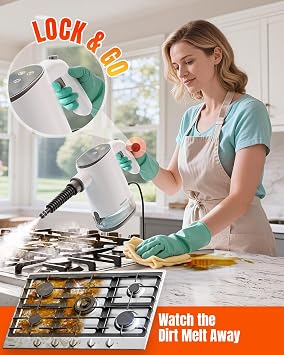 Handheld Steam Cleaner for Home, 3s Instant Heat, 650ML Long-Lasting Tank