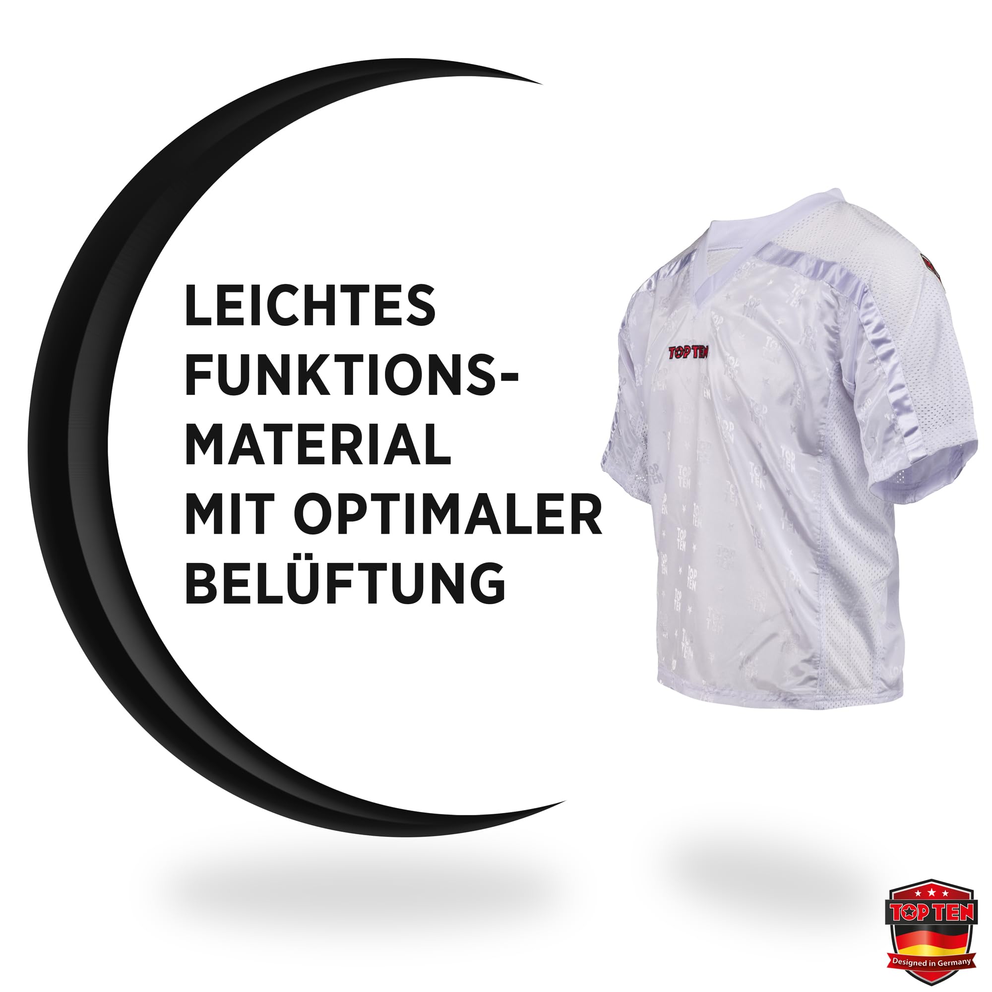T-Shirt mit V-Ausschnitt zum Kickboxen „Kickboxjacke Mesh“