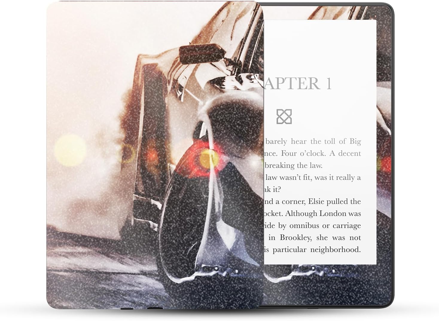 MightySkins Glossy Glitter Skin Compatible With Amazon Kindle Paperwhite 5 6.8-inch 11th Gen (2021) Full Wrap - Headlight Flare | Protective High-Gloss Glitter Finish | Easy To Apply | Made in the USA