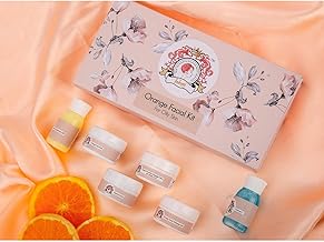 Indrani Orange Facial Kit (Cleansing Milk, Pack, Gel, Cream, Scrub, Astrigent) 60 Gm