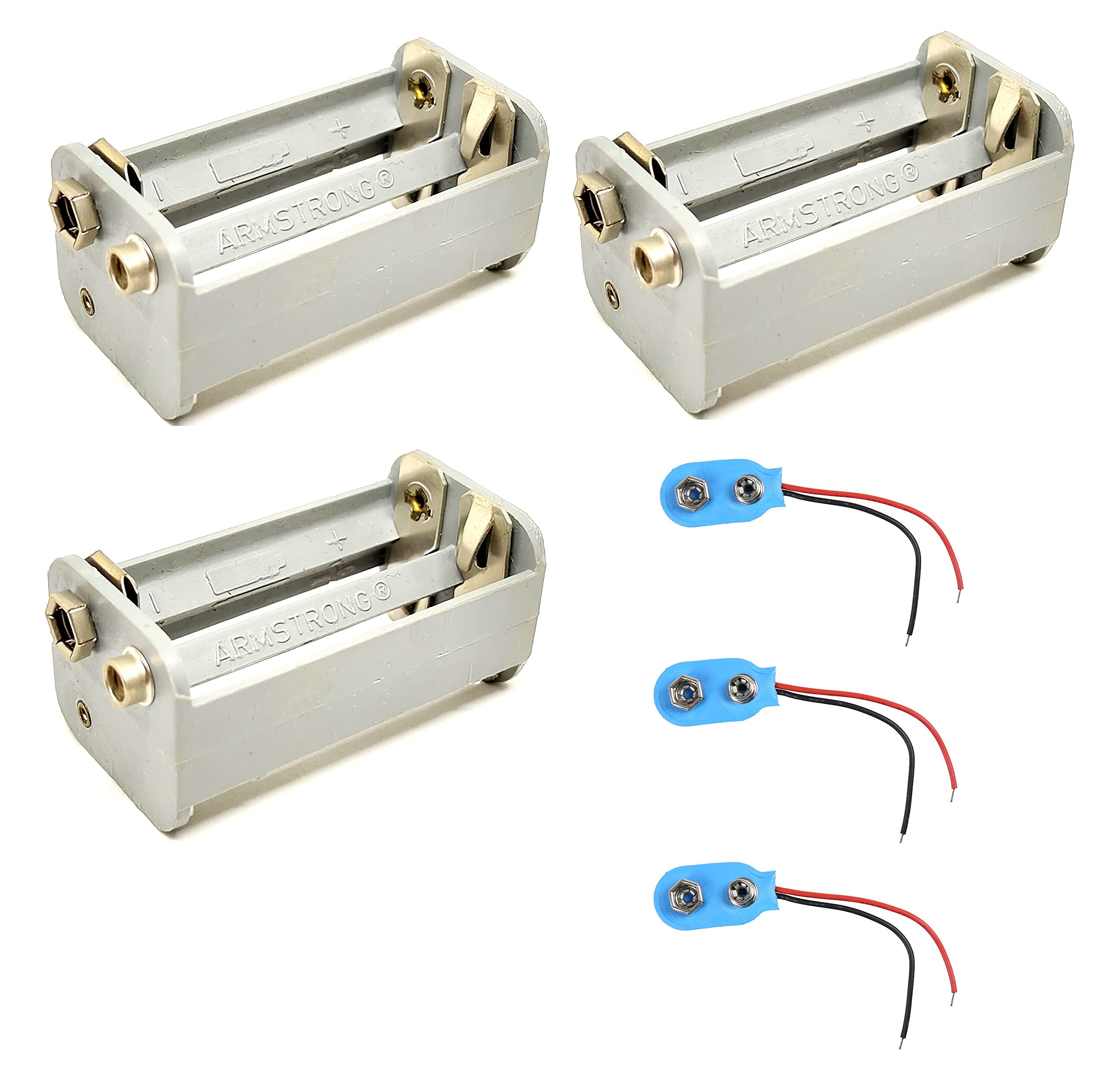 Invento 3PCS 4 x AA Size Cell Battery Holder Box Plastic Case Tray with Snap 9V Connector (B07F278PG5) Amazon Price History, Amazon Price Tracker