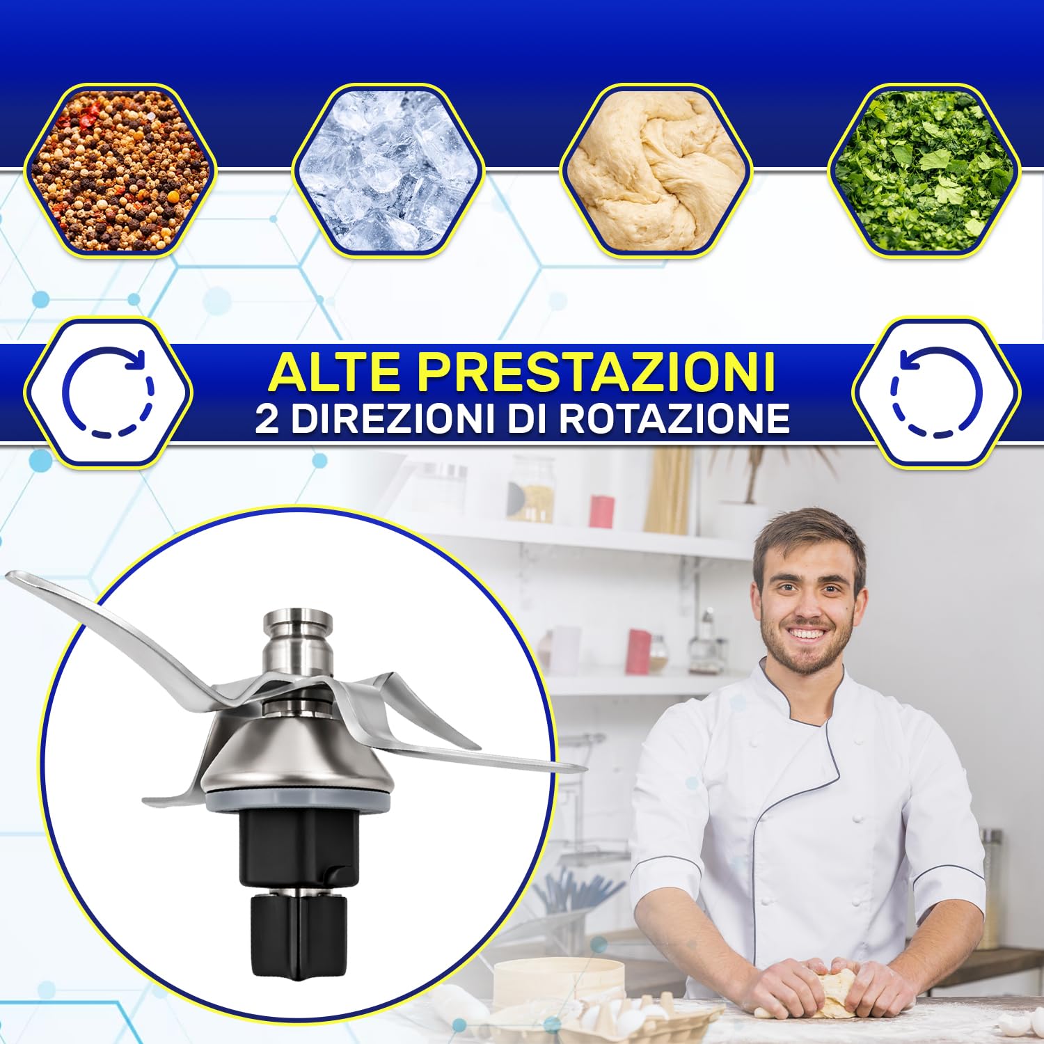 MONTERAL Gruppo Coltelli per Bimby TM31 con Guarnizione - Lame è Realizzato in Acciaio Inox per Vorwerk Robot da Cucina - Garanzia di 10 Anni