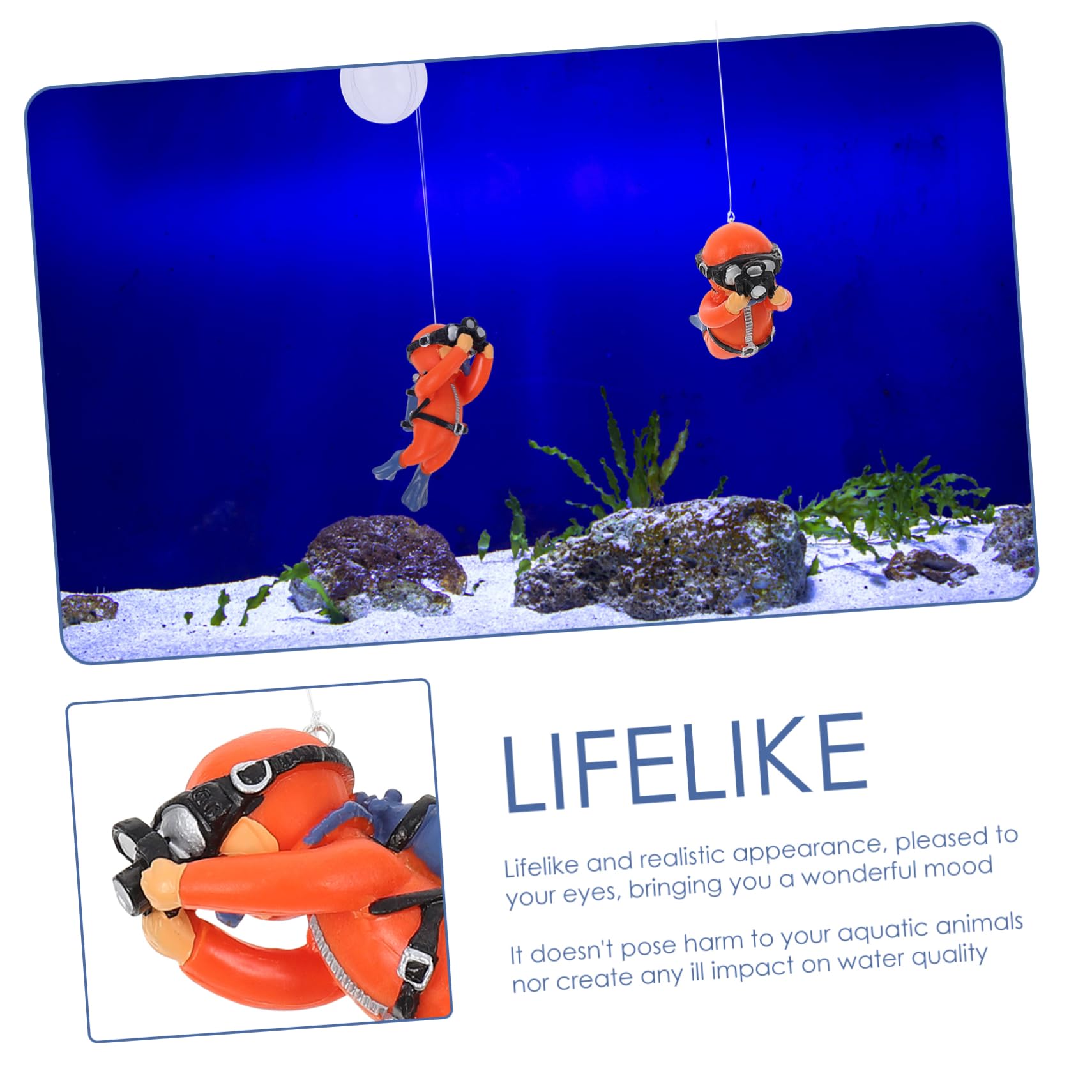 PRETYZOOM 5stücke Fischtank Dekoration Schwimmender Taucher Ornament Realistische Landschaftsdekoration Für Aquarien Langlebig Aus Hochwertigem Bringt Ihr Aquarium