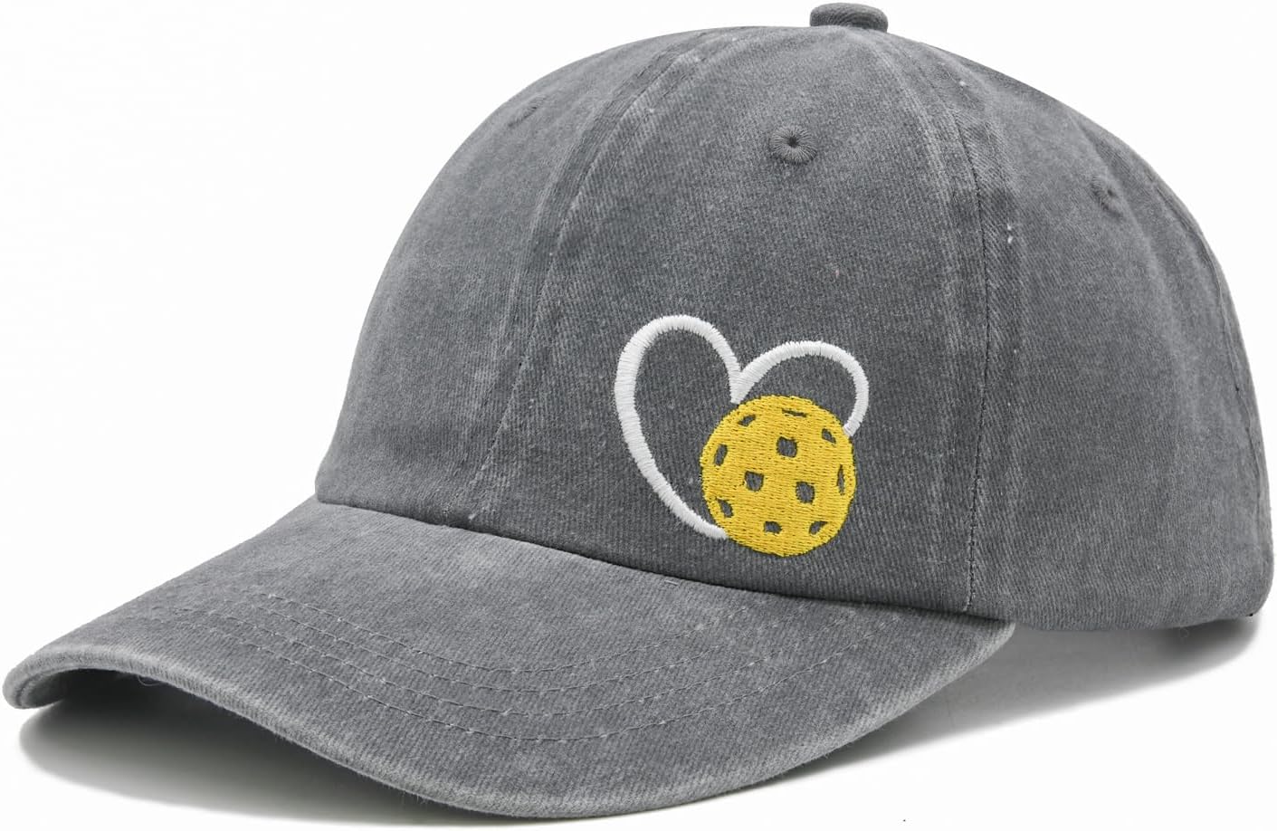 MINYJHZ Pickleball Hat with Gift Box, Pickleball Gifts for Women Men, Adjustable Embroidered Heart Baseball Cap