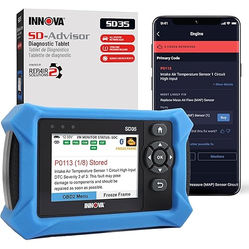 Innova SD35 OBD2 Scanner – ABS, SRS, TPMS & Check Engine Code Reader, Live Data, All System Diagnostics, Compatible with Most Vehicles