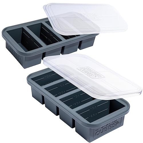 Souper Cubes 1 Cup Silicone Freezer Tray with Lids, Perfect
