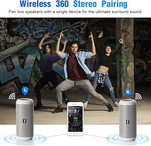 Miniatura 6 de Altavoces Bluetooth, altavoz portátil de 30 W, sonido estéreo fuerte, graves intensos IP67 impermeable, 30 horas de reproducción, micrófono
