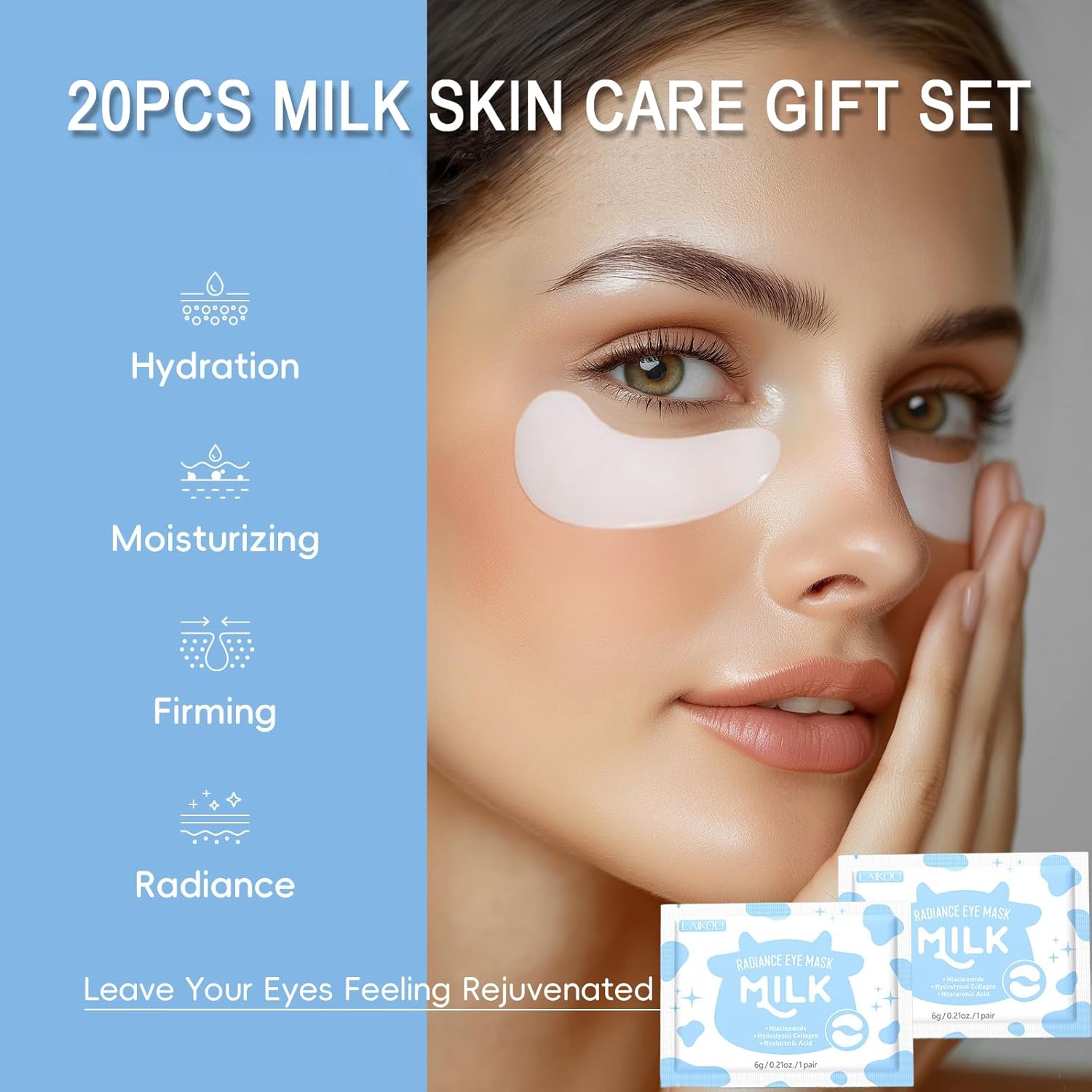 Milk Skin Care Set for Kids & Girls, 20 IN 1 Moisturizing & Gentle Milk Skincare for Teen Girls 10-12, Travel Kit & Skin Care Gifts, Birthday Gifts, Mothers Day Gift, Teacher Gift, 20PCS